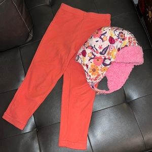 Baby Patagonia Fleece Pants and Reversible Hat